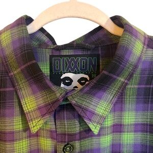 NWOT Limited Edition Misfits Purple Dixxon Flannel Co Shirt 2XL